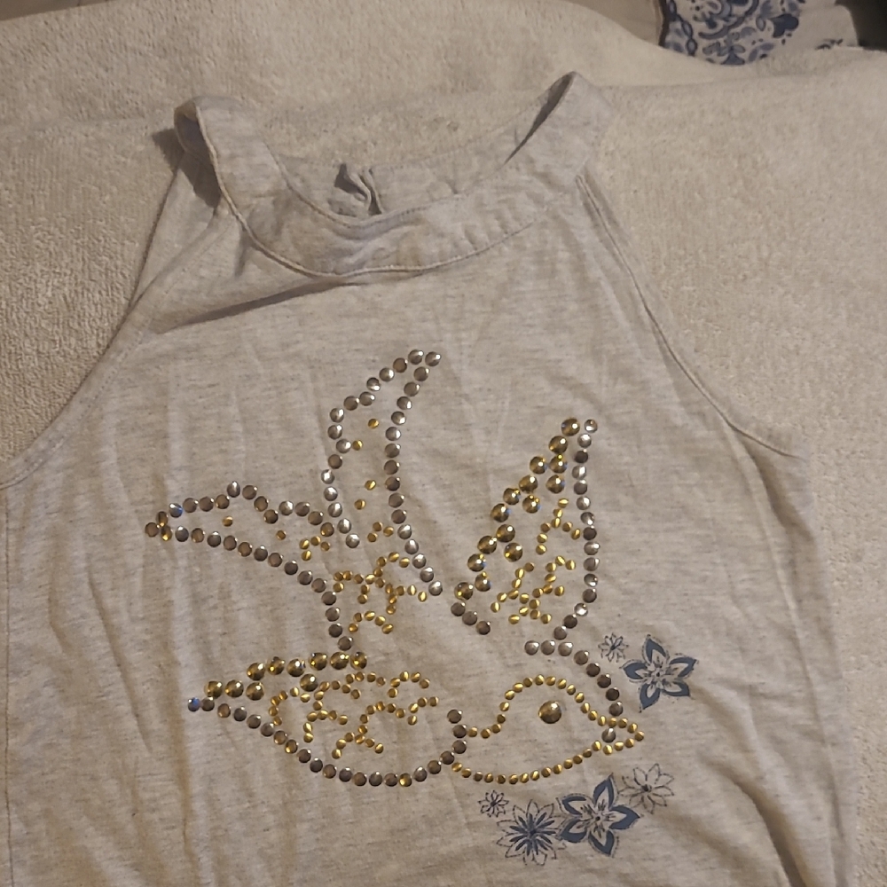 J. Jill Gray Top with Silver Accents